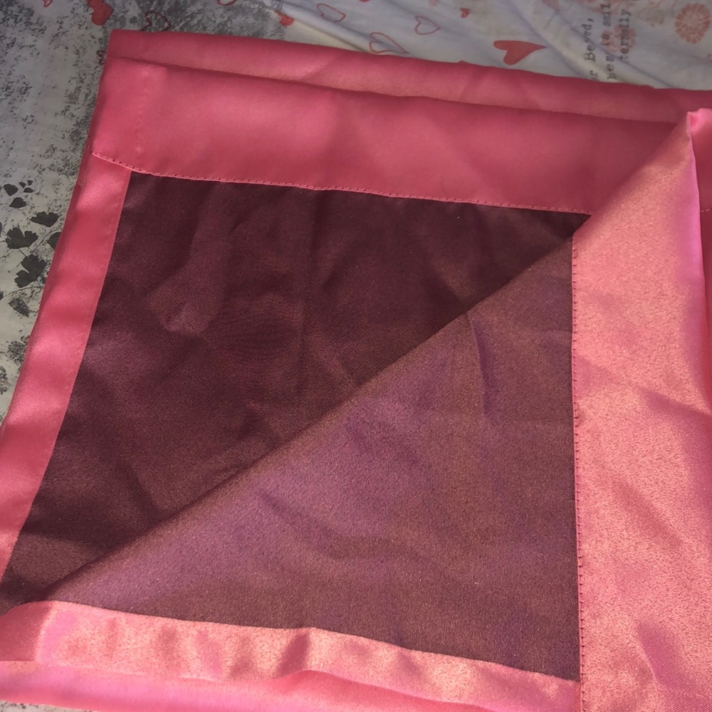 Pink curtains